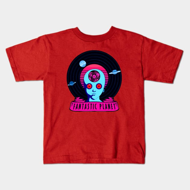 FANTASTIC PLANET Kids T-Shirt by theanomalius_merch